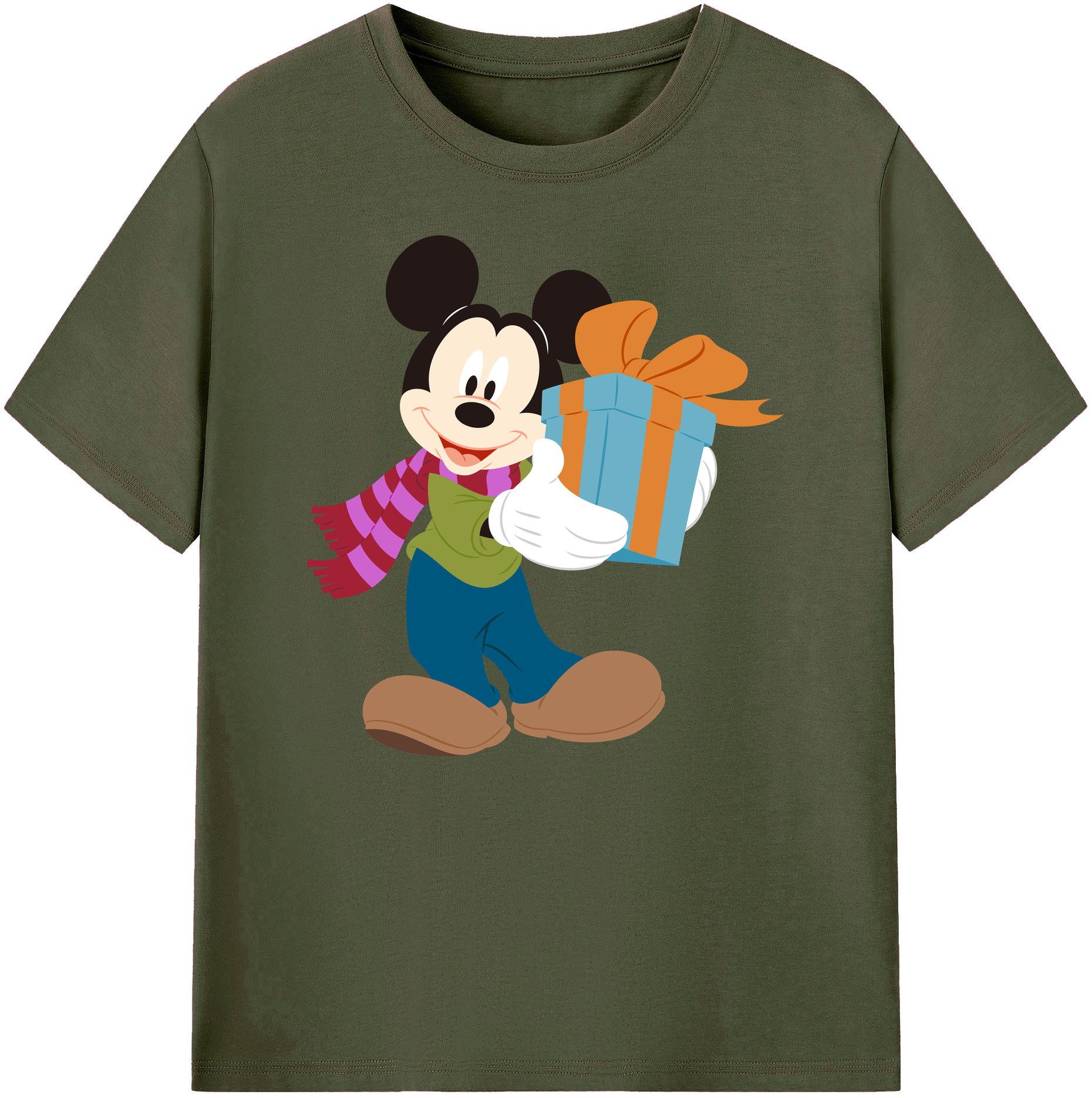 ミッキーマウス Mickey Mouse 綿100％ メンズ半袖Tシャツ｜肌触りやわらか＆通気性